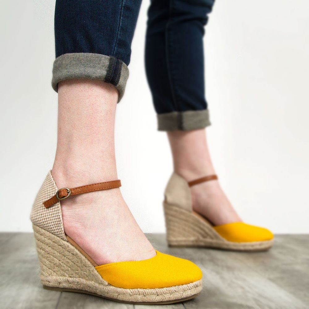Wedge Platform Ankle Strap Espadrille Sandal